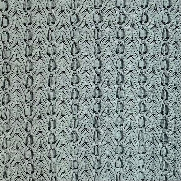 Free PeopleTextured Open Weave Fishnet Mesh Sheer Top Women No Size Boho Blue - Picture 6 of 12